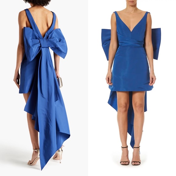 Carolina Herrera Carolina Herrera V-Neck Silk Mini Dress size 4 nwt authentic - Picture 2 of 8